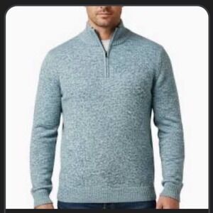Even Tide Pete Snowheather Textured 1/4‎ Zip Sweater Beige XXL Stitch Fix NWT